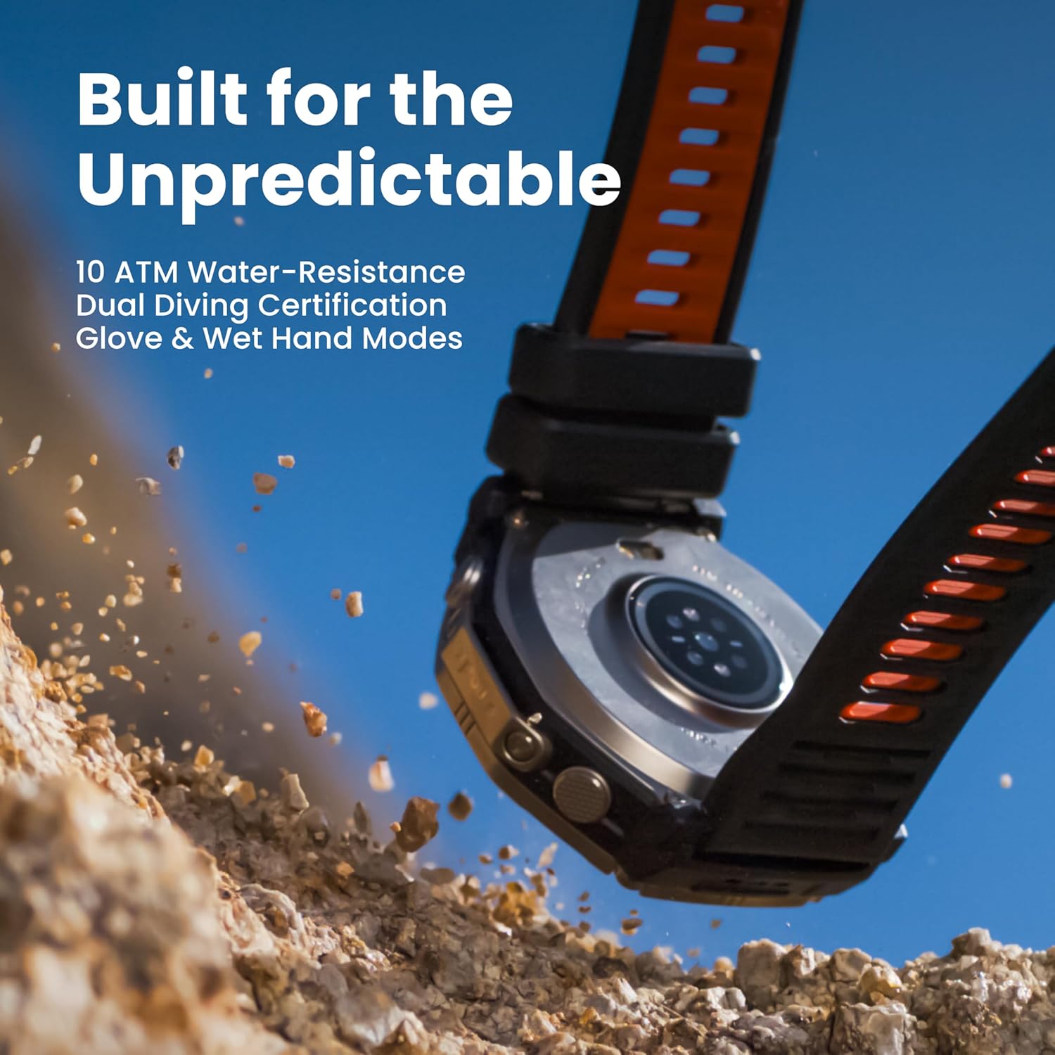 81zKiADU0mL._AC_SL1500_ Amazfit T-Rex Ultra 2 Dual-Band GPS Outdoor Smartwatch, 51mm Ti Body, 1.5" Sapphire AMOLED Display, Flashlight, 30 Days of Battery, Offline Maps, 10 ATM, 180+ Sports Mode for Android & iPhone, Black
