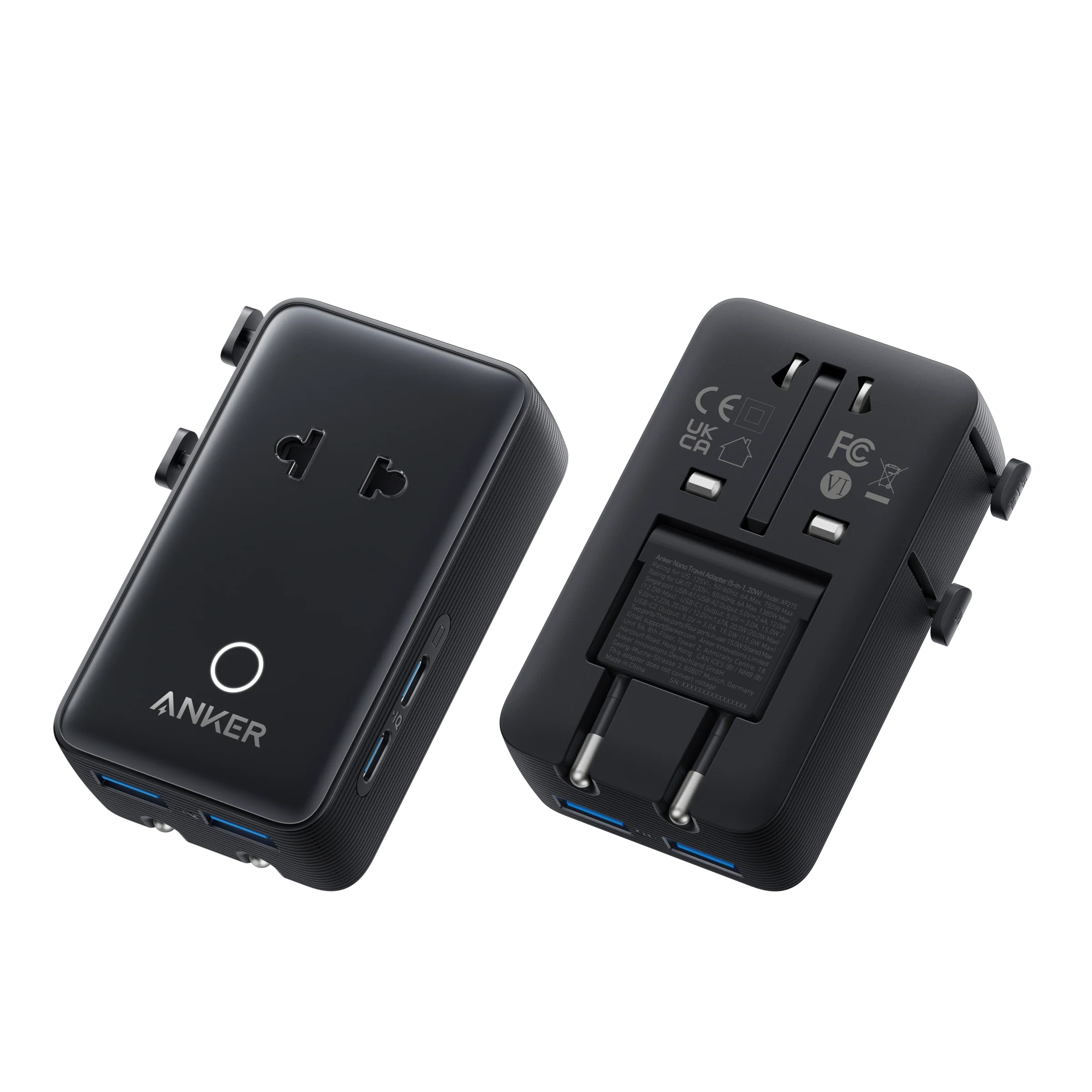 A9215111_3DRenderingLargeImage_01_6459x6459px_V1-2.png Anker Nano Travel Adapter (5-in-1, 20W, 1-Pack)