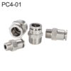 LAIZE Nickel Plated Copper Male Thread Straight Pneumatic Quick Connector, PC4-01, PC4-02, PC4-M5, PC6-01, PC6-02, PC6-03, PC6-04, PC6-M5, PC8-01, PC8-02, PC8-03, PC8-04, PC10-01, PC10-02, PC10-03, PC10-04, PC12-01, PC12-02, PC12-03, PC12-04, PC14-02...