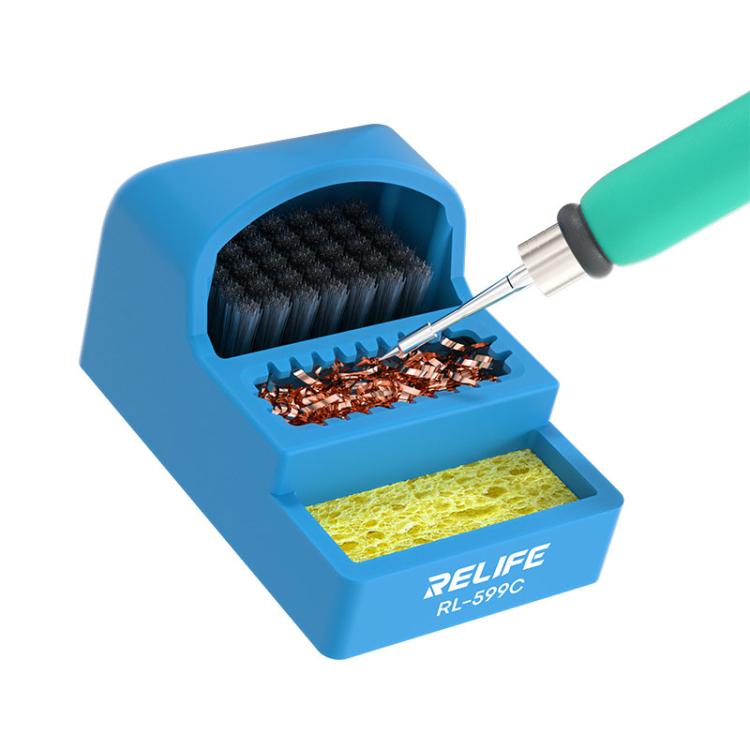 3 In 1 Soldering Iron Cleaner Soldering Iron Tip Tin Residue High Temperature Resistant Cleaning Sponge Steel Wire Cleaning Ball, RL-599C