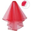 Bridal Veil Hair Accessories Double-Layer Tulle Veil, Red Plastic Hairbrush, Black Plastic Hairbrush, White Plastic Hairbrush, Red Iron Hairbrush, Black Iron Hairbrush, White Iron Hairbrush
