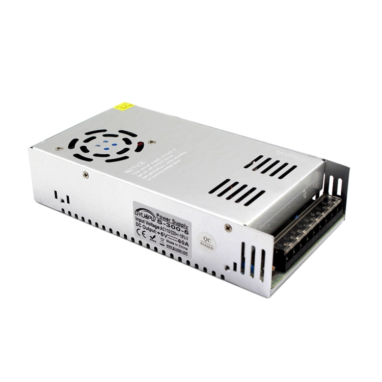 Light Bar Regulated Switching Power Supply LED Transformer, Size: 215 x 115 x 50mm, S-300-5 DC5V 60A 300W, S-350-5 DC5V 70A 350W, S-300-12 DC12V 25A 300W, S-360-12 DC12V 30A 360W, S-400-12 DC12V 33A 400W, S-480-12 DC12V 40A 480W, S-500-12 DC12V 41A 500...