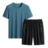 Summer Men T-shirt Short Pants Sports Suit Casual Fitness Two-piece Set, XL, XXXL, XXXXXXL