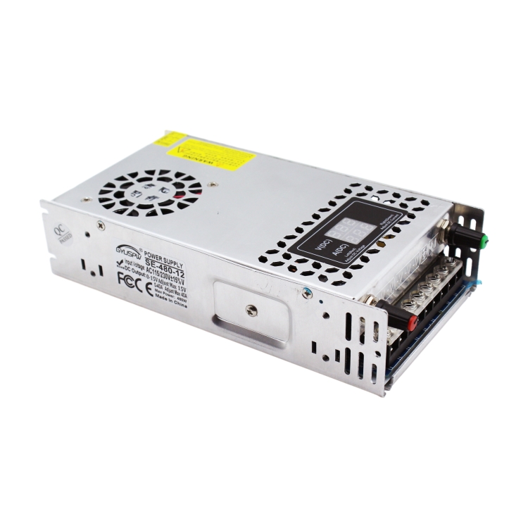 GYUSPW Adjustable Voltage and Current Light Bar Regulated Switching Power Supply, SE-480-12 DC12V 480W 40A, SE-480-24 DC24V 480W 20A, SE-480-36 DC36V 480W 14A, SE-480-48 DC48V 480W 10A, SE-600-12 DC12V 600W 50A, SE-600-24 DC24V 600W 25A...