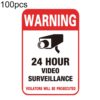 100pcs 24 Hour Video Monitor Warning Sticker