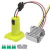 For RYOBI 18V Lithium Battery Battery Switch Button Adapter Converter With Fuses, 12V 10A Voltage Regulator, 12V 15A Voltage Regulator