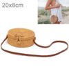 Bowknot Pattern Autumn Rattan Handmade Rattan Bag  Vintage Art Beach Ladies Diagonal Bag, Size:20x20x8cm