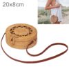 Autumn Rattan Handmade Rattan Bag  Vintage Art Beach Ladies Diagonal Bag, Size:20x20x8cm, Flower Pattern