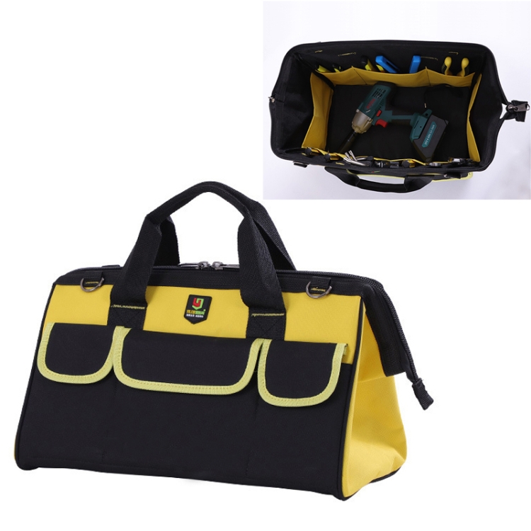 Multi-function Oxford Cloth Electrician Belt Pouch Maintenance Tools Handbag Shoulder Bag Convenient Hardware Tool Bag, Size : 19 inch, Size : 19 inch(Yellow), Size : 19 inch(Blue)