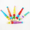 Kindergarten Children Early Education Teaching Kids Wooden Colorful Flute Musical Play Toys, Size: 20*2.5cm