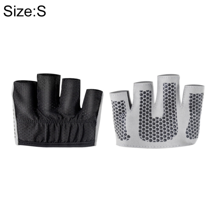 Half Finger Yoga Gloves Anti-skid Sports Gym Palm Protector, Size: S, Palm Circumference: 17.5cm, Size: S
