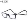 Anti Blue-ray Adjustable Neckband Magnetic Connecting Presbyopic Glasses, +3.00D, +3.00D