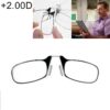 Ultra Thin High-definition Nose Resting Card Style Portable Presbyopic Hypermetropic Reading Glasses, +2.00D, +2.00D