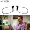 Ultra Thin High-definition Nose Resting Pocket Presbyopic Hypermetropic Reading Glasses, +1.50D, +1.50D