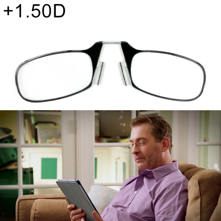 Ultra Thin High-definition Nose Resting Pocket Presbyopic Hypermetropic Reading Glasses, +1.50D, +1.50D