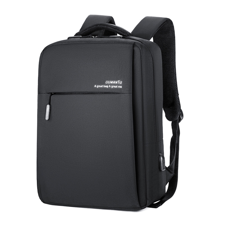 OUMANTU 9002A Business Laptop Bag Men Casual Backpack with External USB Port, OUMANTU 9002A