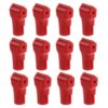 12 PCS Red ABS Display Hook / Security Lock Hook, 5.0mm Lock Hook Red, 6.0mm Lock Hook Red