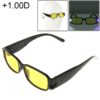 UV Protection Yellow Resin Lens Reading Glasses with Currency Detecting Function, +1.00D, +1.50D, +2.50D, +3.00D, +3.50D, +4.00D