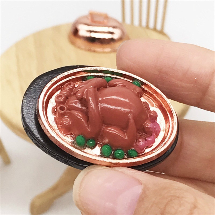 1:12 Mini House Toy Simulation Christmas Turkey Kitchen Decoration, Turkey