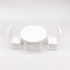 1:12 Mini Doll House Scene Decoration Dining Table and Chair Set, Dining Table and Chair Set