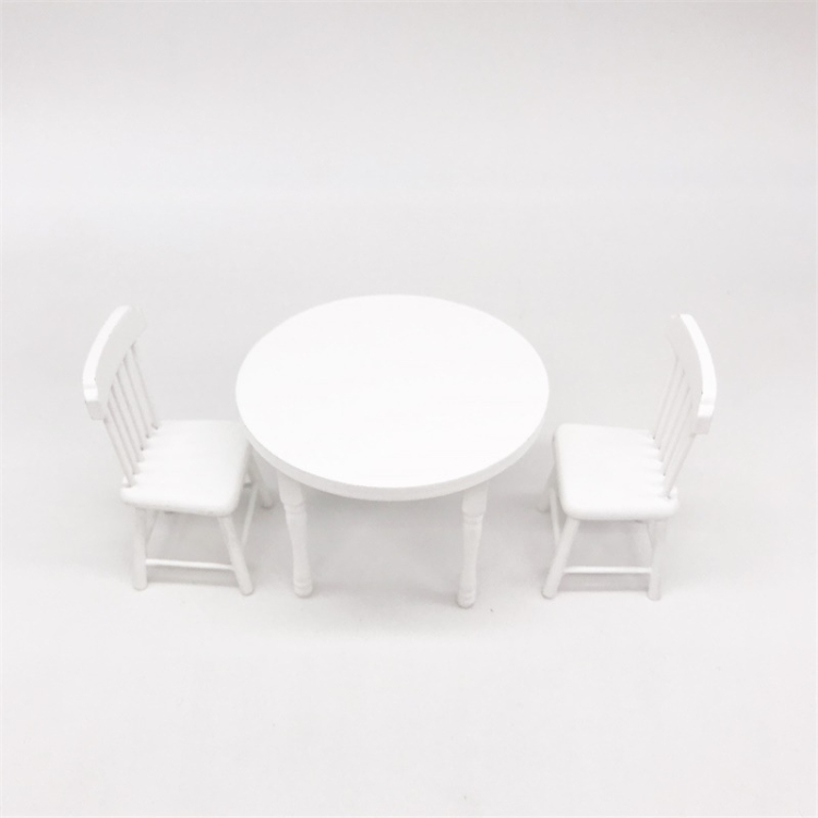 1:12 Mini Doll House Scene Decoration Dining Table and Chair Set, Dining Table and Chair Set