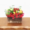 2 PCS 1:12 mini Doll House Dollhouse Garden Scene Simulation Flower Potted Clay Flower, Clay Flower