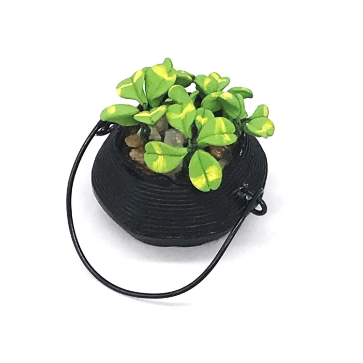 3 PCS 1:12 Mini Doll House Pocket Furniture Hanging Type Decoration Potted Garden Green Plant, Garden Green