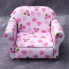 1:12 Doll House Vintage Strawberry Sweetheart Single Mini Sofa Toy, Mini Sofa Toy