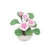 1:12 Mini House Toy Pocket Ornaments Simulation Potted Plant Rose, Pink and White Rose