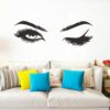2 PCS/Set Makeup Shop Beauty Studio Decoration Personality Eyebrow Wall Sticker, 57x19cm