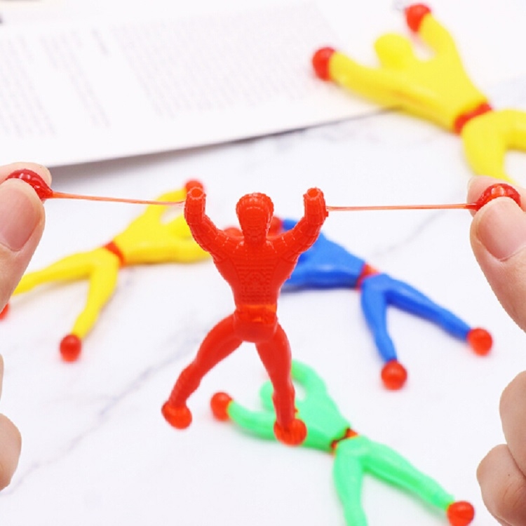 20 PCS Sticky Climbing Wall Superman Climber Toy, Random Color Delivery
