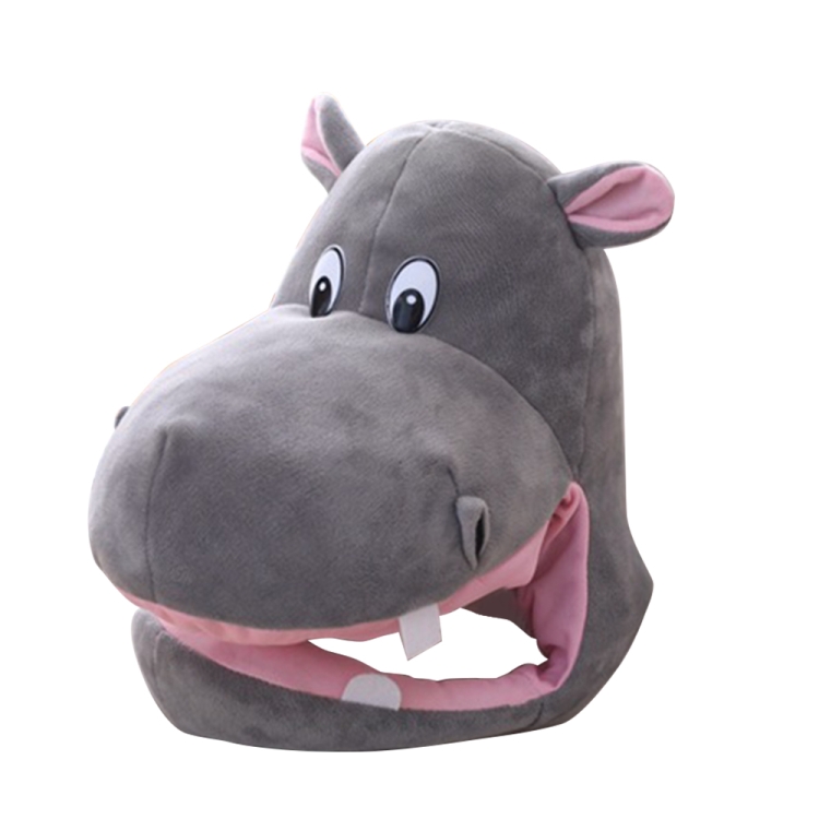 Cute Hippo Hat Cosplay Props Accessories Plush Head Photo props, Hippo Hat