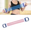 Three-tube TPE Wall Pulley Elastic Rope Home Fitness Equipment For Ladies And Children, Random Colour Delivery, Three-tube, Five-tube