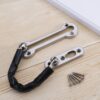 Thickened Anti-Theft Chain Stainless Steel Door Bolts Hotel Room Door Chain Buckle, Specification: Large (Black), Large (Silver), Large (Gold), Large (Red Bronze), Large (Green Bronze), Medium (Stainless Steel Color), Large (Black)