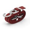 Motorcycle Bicycle Trunk Bundle Tape Pull Goods Straps Elastic Rope Rubber Band Luggage Rope, Colour: 1m (Black), 1m (Black), 1m (Black Red), 1m (Red Yellow), 1m (Black Blue), 2m (Black), 2m (Black Red), 2m (Red Yellow), 2m (Black Blue), 3m (Black)...