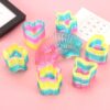 10 PCS Glitter Transparent Rainbow Circle Polygon Spring Rainbow Circle,Ramdom Style Delivery