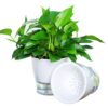 Fully Transparent Hydroponic Flower Pots Water Level Visible Non-Broken Glue Self-Absorbent Plastic Flower Pots, H102 Caliber 9cm, W03 Caliber 11cm, W05 Caliber 13cm, W09 Caliber 17.5cm, W10 Caliber 17.5cm