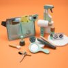 18 PCS / Set Simulation Haircut Kit Set Children Pretend Play Makeup Tools Wooden Toys, 18 PCS / Set Haircut Kit Set