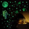 Home Decoration Luminous Moon Spaceship Astronaut Self-Adhesive Cartoon Wall Sticker, YG011