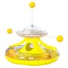 Tumbler Cat Track Cat Turntable Leaky Food Toy, Yellow