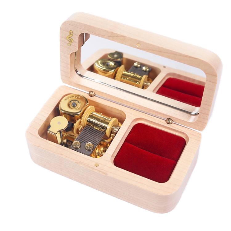 Wooden Music Box with Ring Storage Function, Spec:, J280, J281, J282