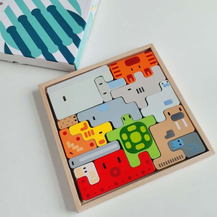 Russian Animal Block Children Early Teaching Wooden Passion Toys, Sea Animals, Forest Animals, Farm Animals