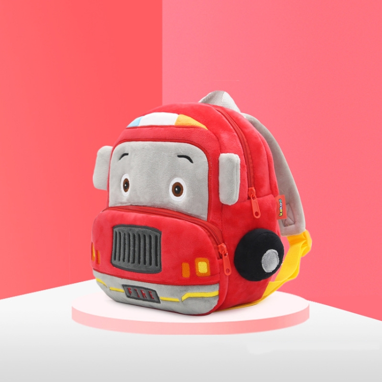 Kindergarten Schoolbag Cartoon Car Plush Backpack Children Cute Shoulder Bag, Fire Truck, School Bus, Jeep, Station Wagon, Beetle Car, Racing Car, Master Car, Convertible, MIMI Car