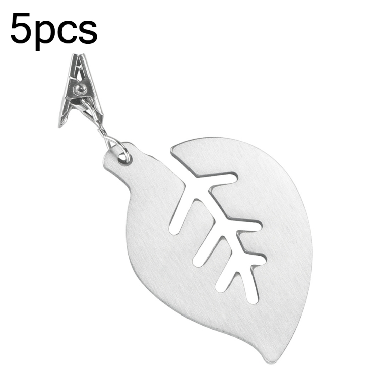 5pcs Stainless Steel Tablecloth Clip Windproof Tablecloth Weights Hanger, Leaf TCC0010B, Sea Fish, Whale, Arrow, Butterfly TCC0010H, Turtle, Flower, Star