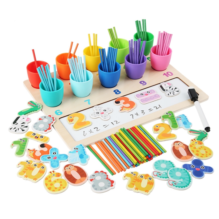 Children Mathematical Enlightenment Teaching Kids Number Cognition Color Classification Matching Toys