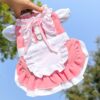 Pet Parent-child Dress Maid Skirt Can Be Hung With Leash, XS, S, M, L, XL, XXL