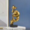 Silence Is Gold Abstract Statue Resin Desktop Decoration