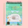 Hand Painted Scratch Paper Colorful Coil Scratchbook With Pen, Haruita Huahua, Peach Juice, Millet
