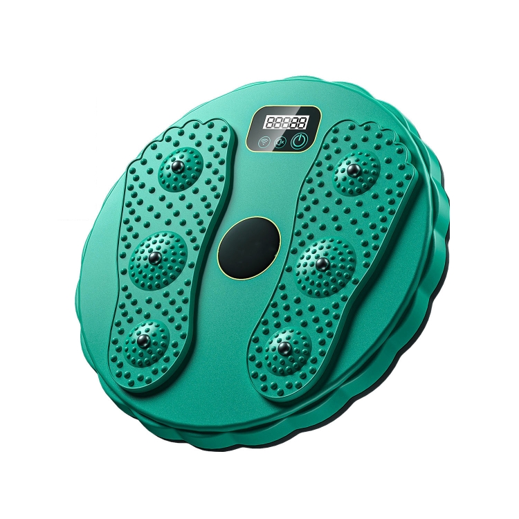 Rotating Waist Disc Twist Machine with Electronic Counter Magnetic Massage for Body Shaping, Green, White + Purple, White + Green