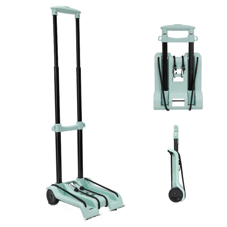 Folding Cargo Handling Trailer Household Grocery Shopping Cart, Green, Black, Black With Bag, Green With Bag